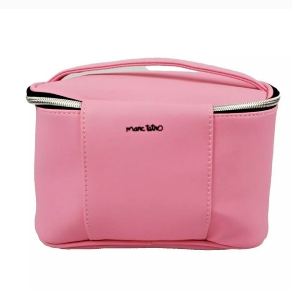 🔹️ Marc Tetro🔹️ NWT Black Cat Pink Makeup Cosmetic Travel  Bag ✨️🐈 - Picture 2 of 6